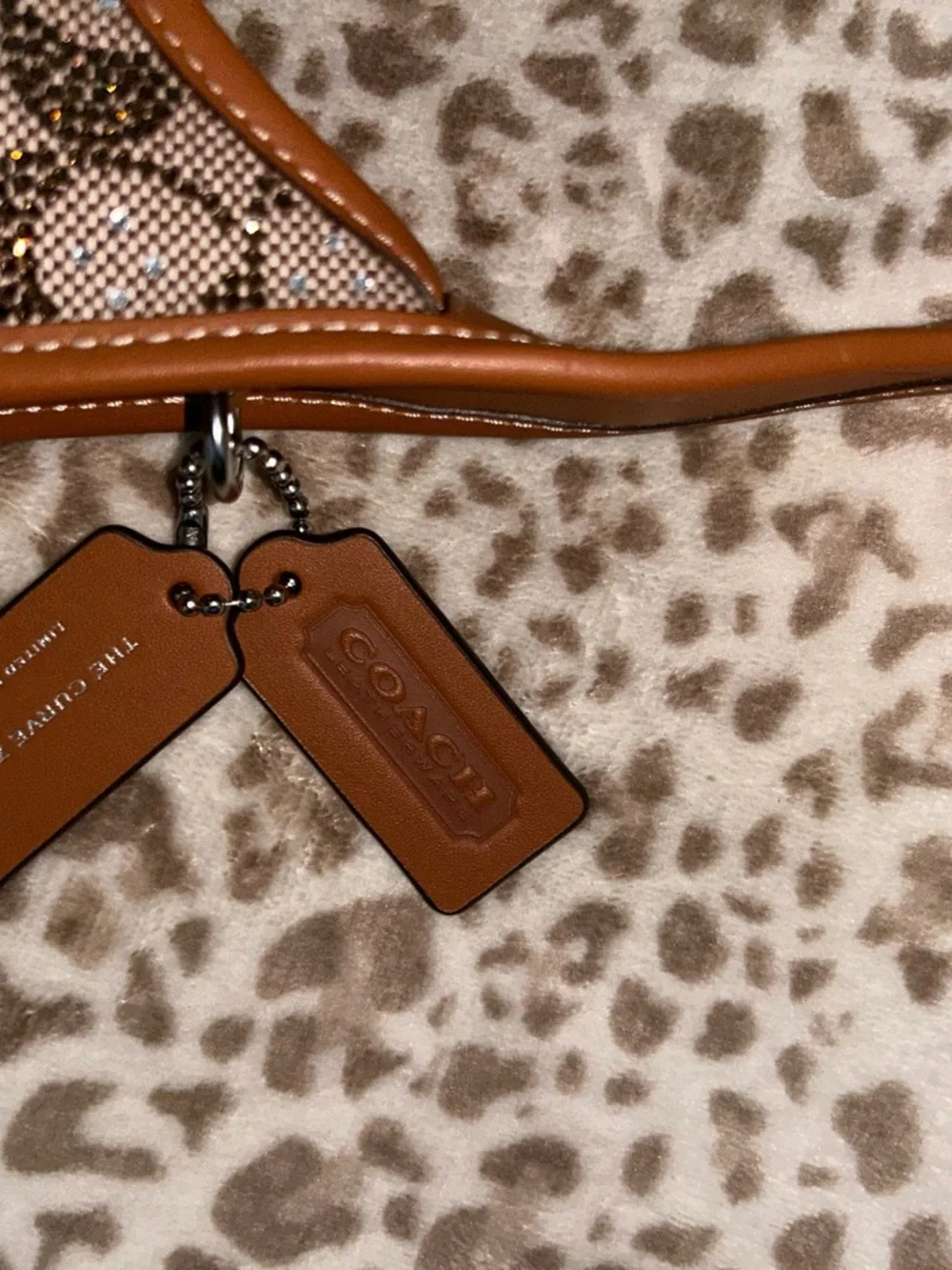 Coach Signature Jacquard Crystal Shoulder Bag - Picture 5 of 5